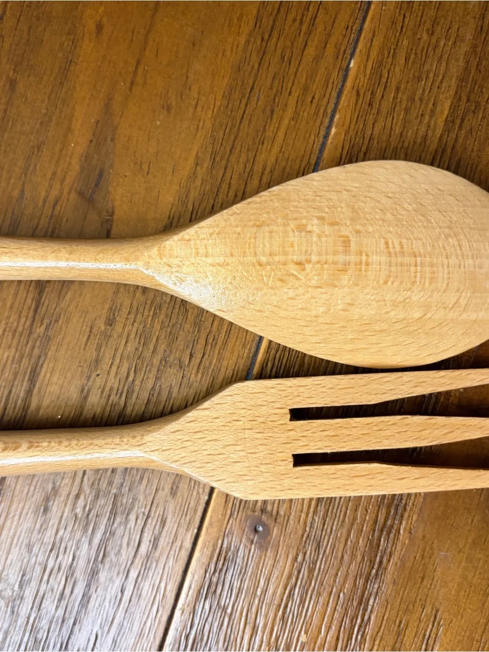 Italian Hand Painted Ceramic Wood Salad Servers Portofino Coastal Houses